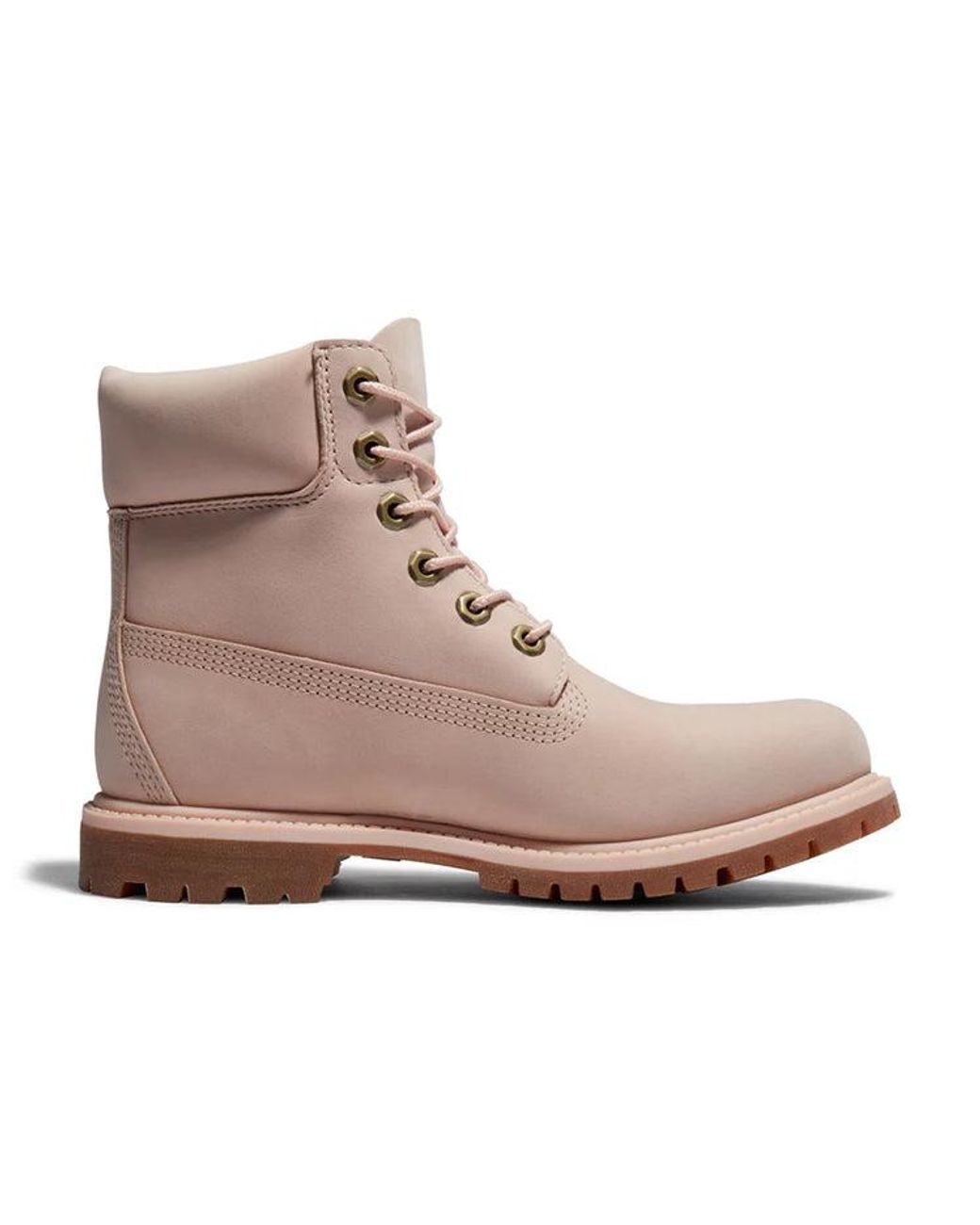 Timberland Brown (Wmns) Premium 6 Inch Waterproof Boots 'Light Nubuck'