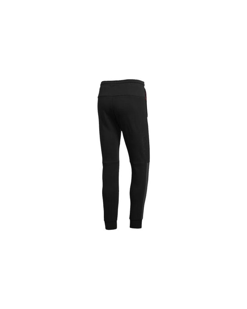 Adidas Black Pattern Lacing Elastic Waistband Sports Pants for men
