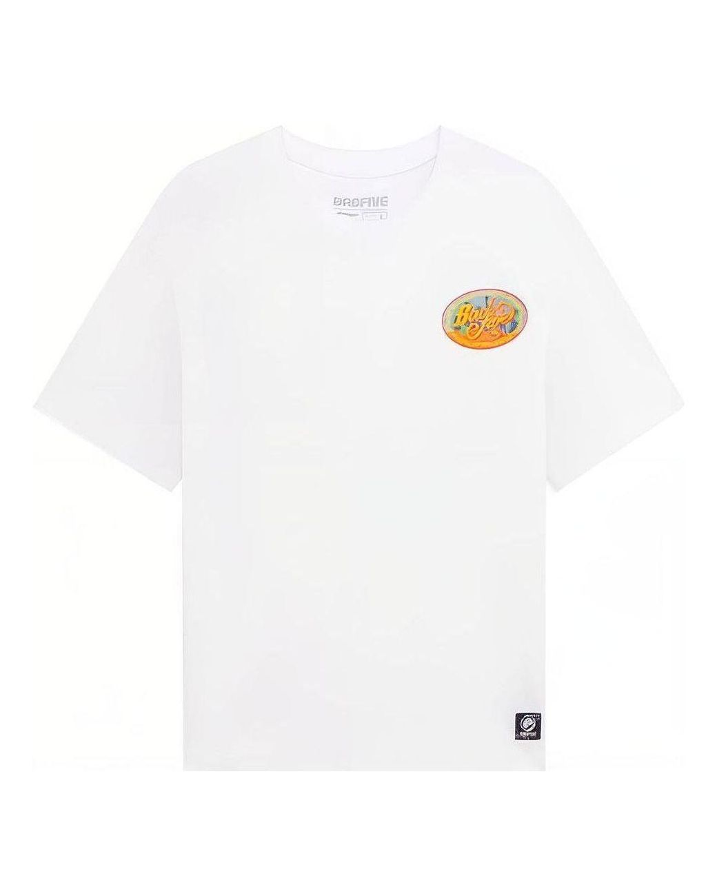 Li-ning White Badfive Graphic T-Shirt for men