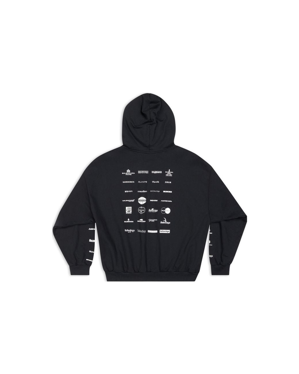 Balenciaga Blue Archives Logos Hoodie