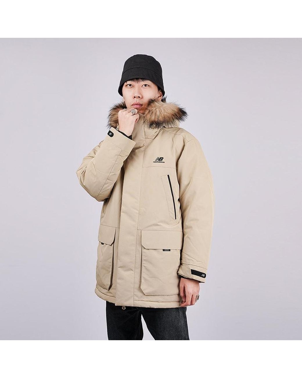 New Balance Natural Long Down Coat for men