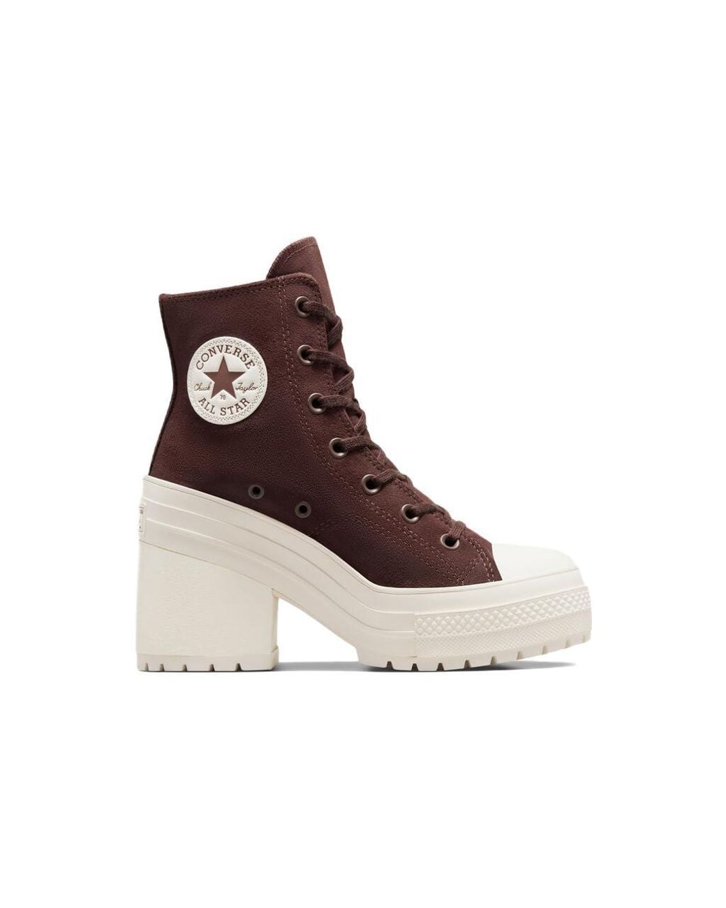 Converse Brown (Wmns) Chuck 70 De Luxe Heel Suede Shoes 'Eternal Earth'