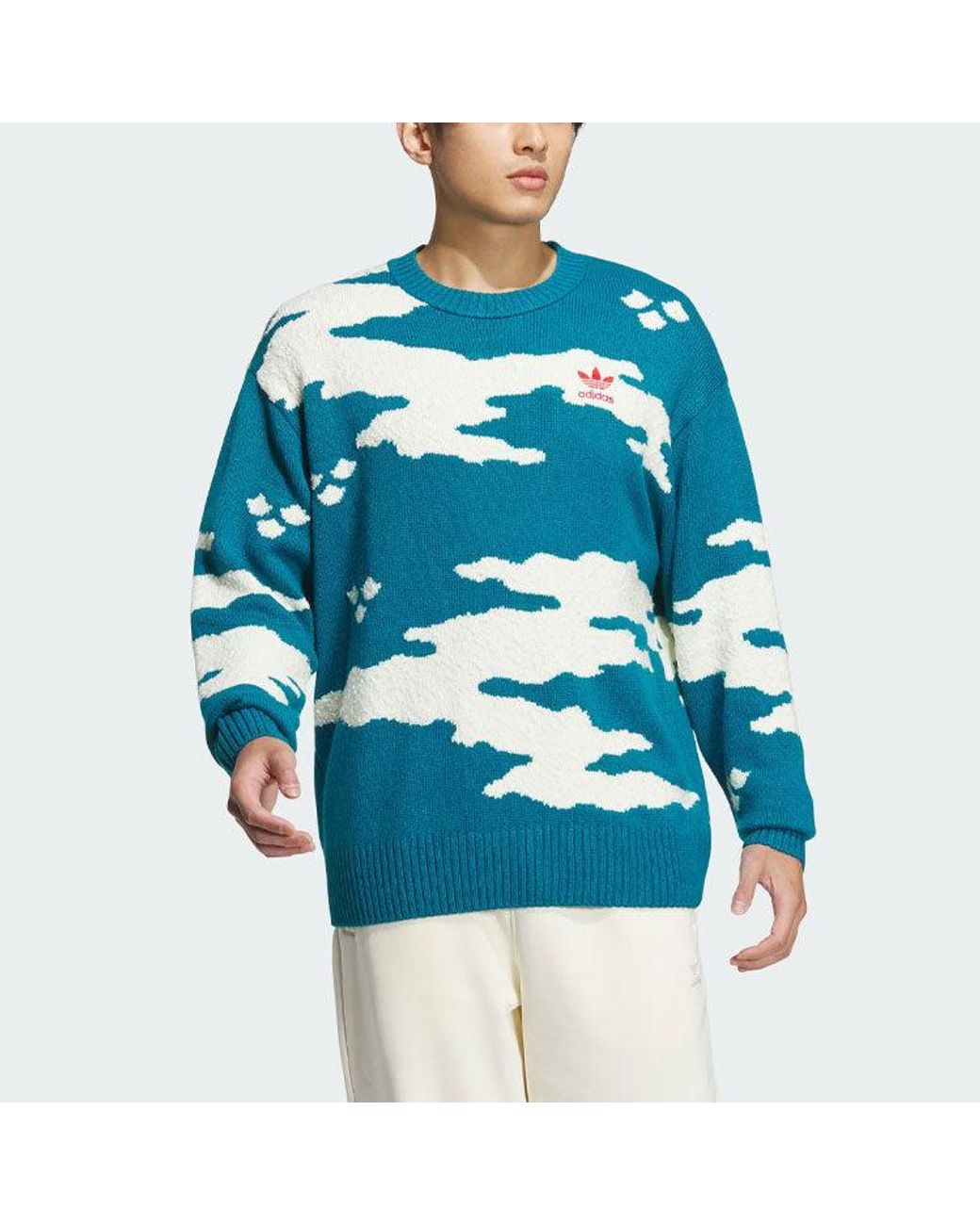 Adidas Blue Originals Sweater Asia Sizing for men