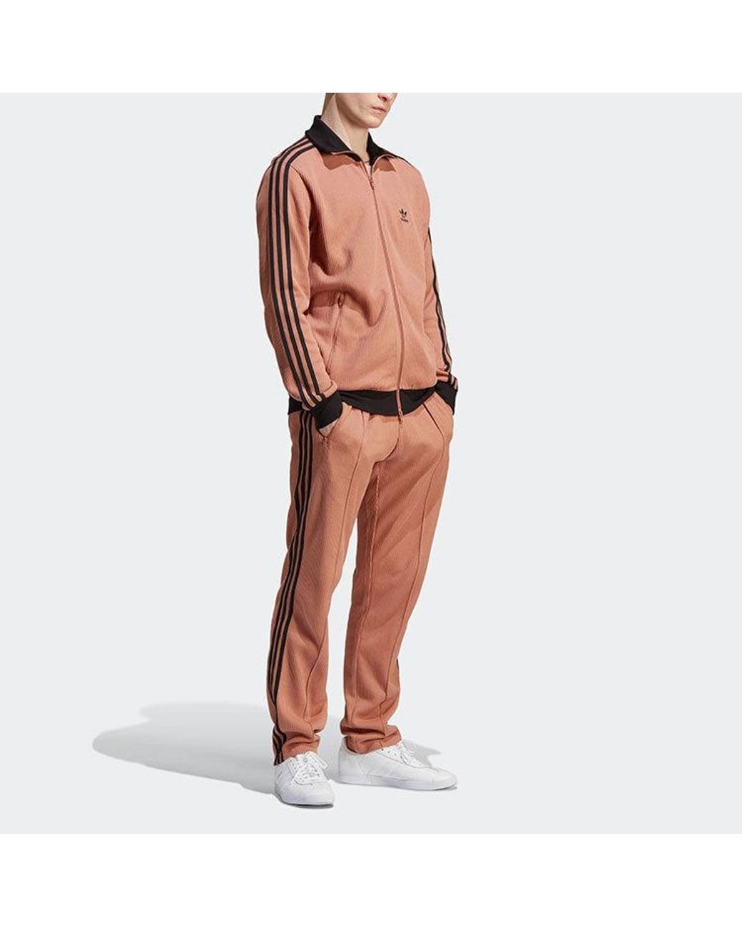 Adidas Pink Originals Adicolor Classics Waffle Beckenbauer Track Jacket 'Clay Strata' for men