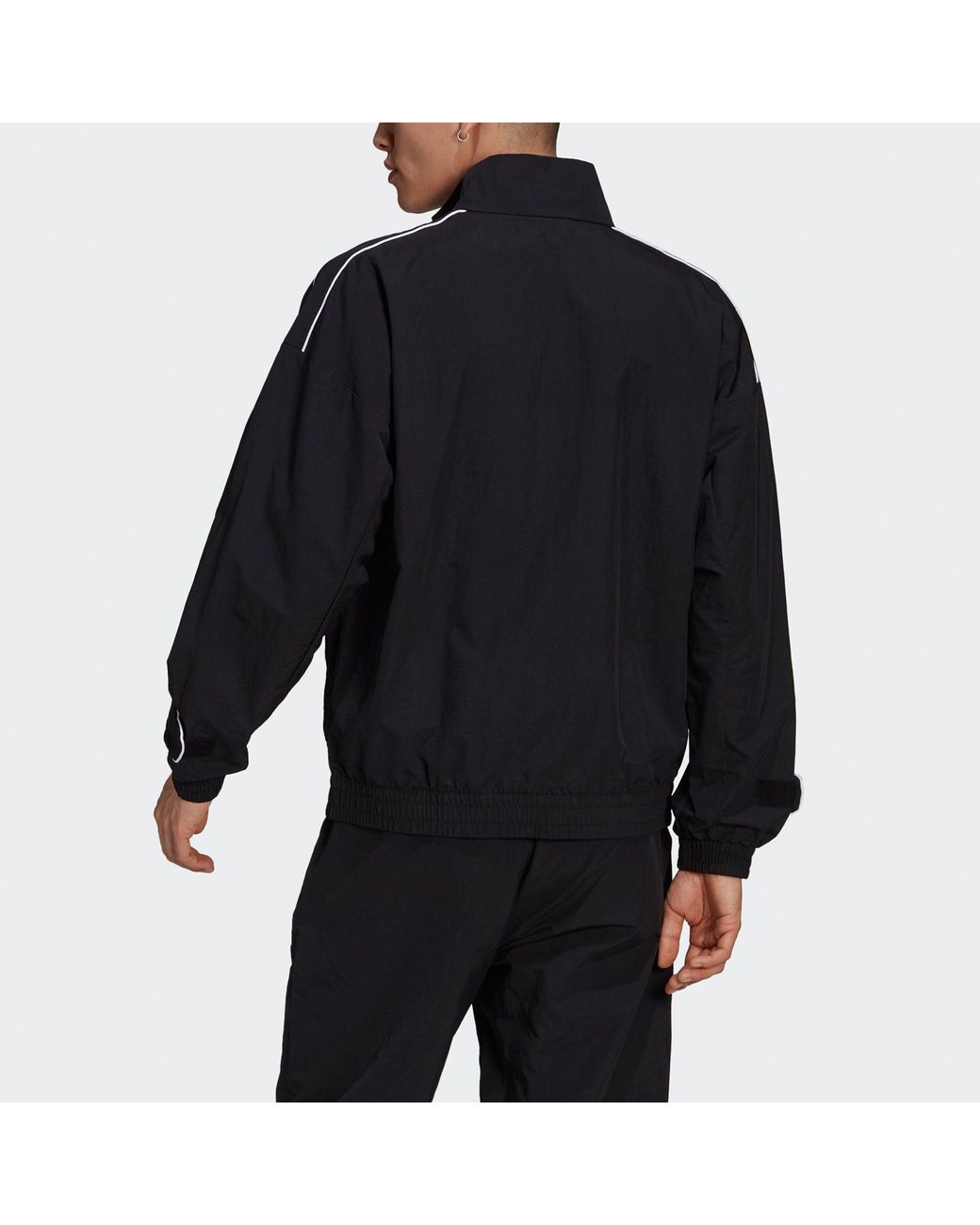 Adidas Blue Originals Tgp Windbreaker Sports Stand Collar Jacket for men