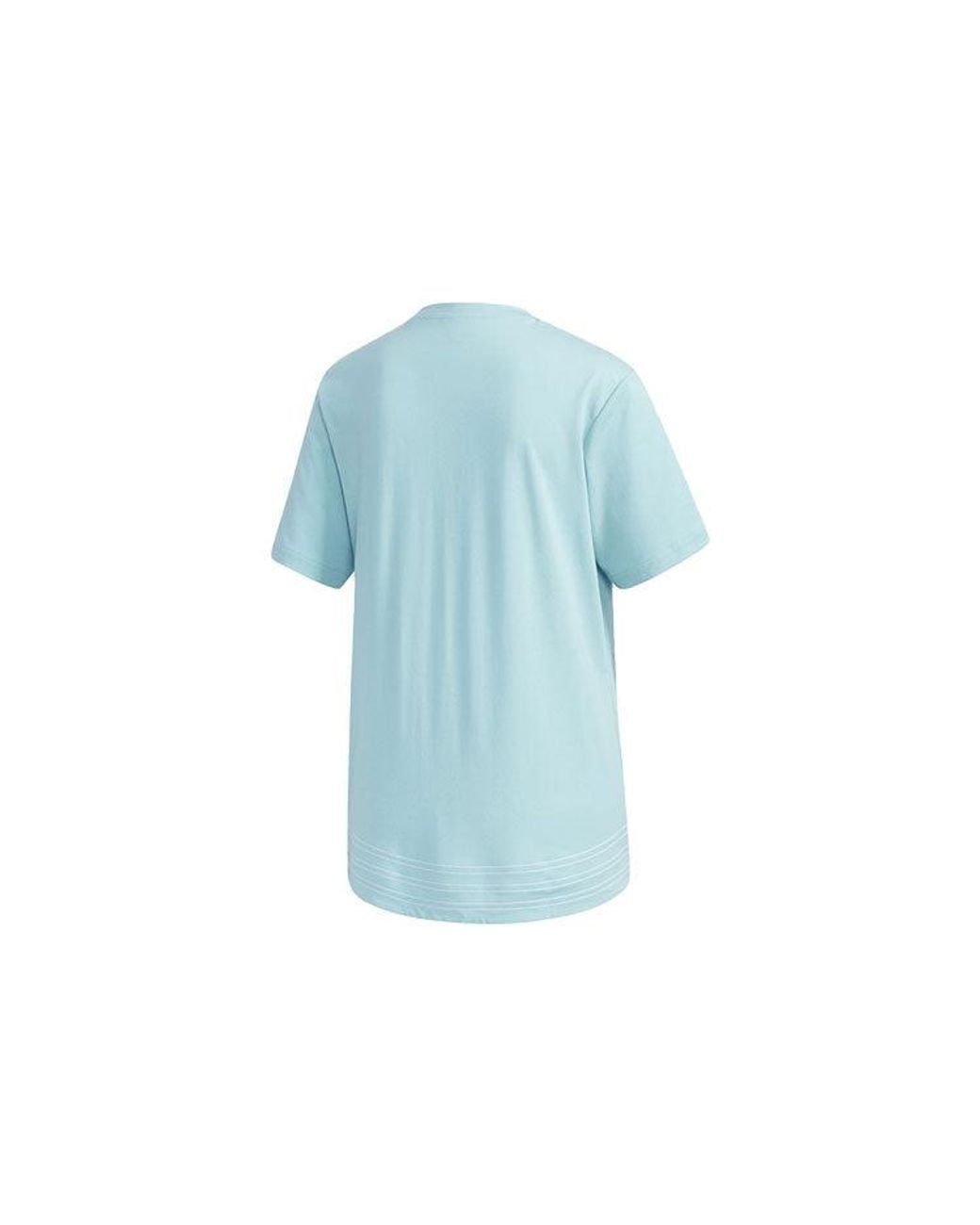Adidas Blue (Wmns) Neo Logo Printing Training Sports Loose Round Neck Short Sleeve