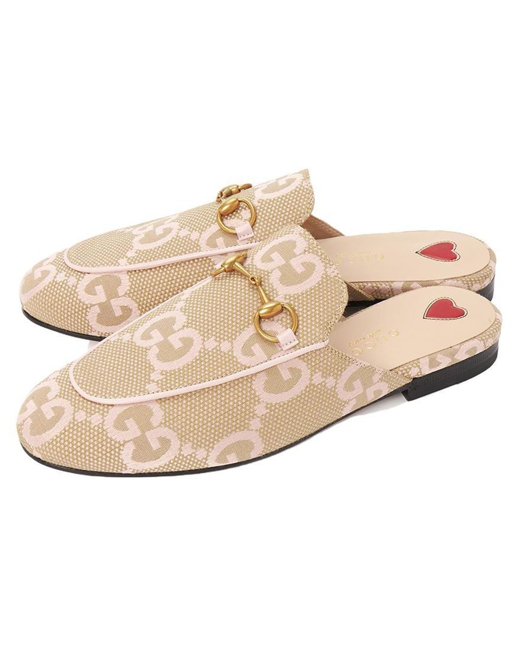 Gucci Natural (Wmns) Jumbo Gg Princetown Slipper Light'