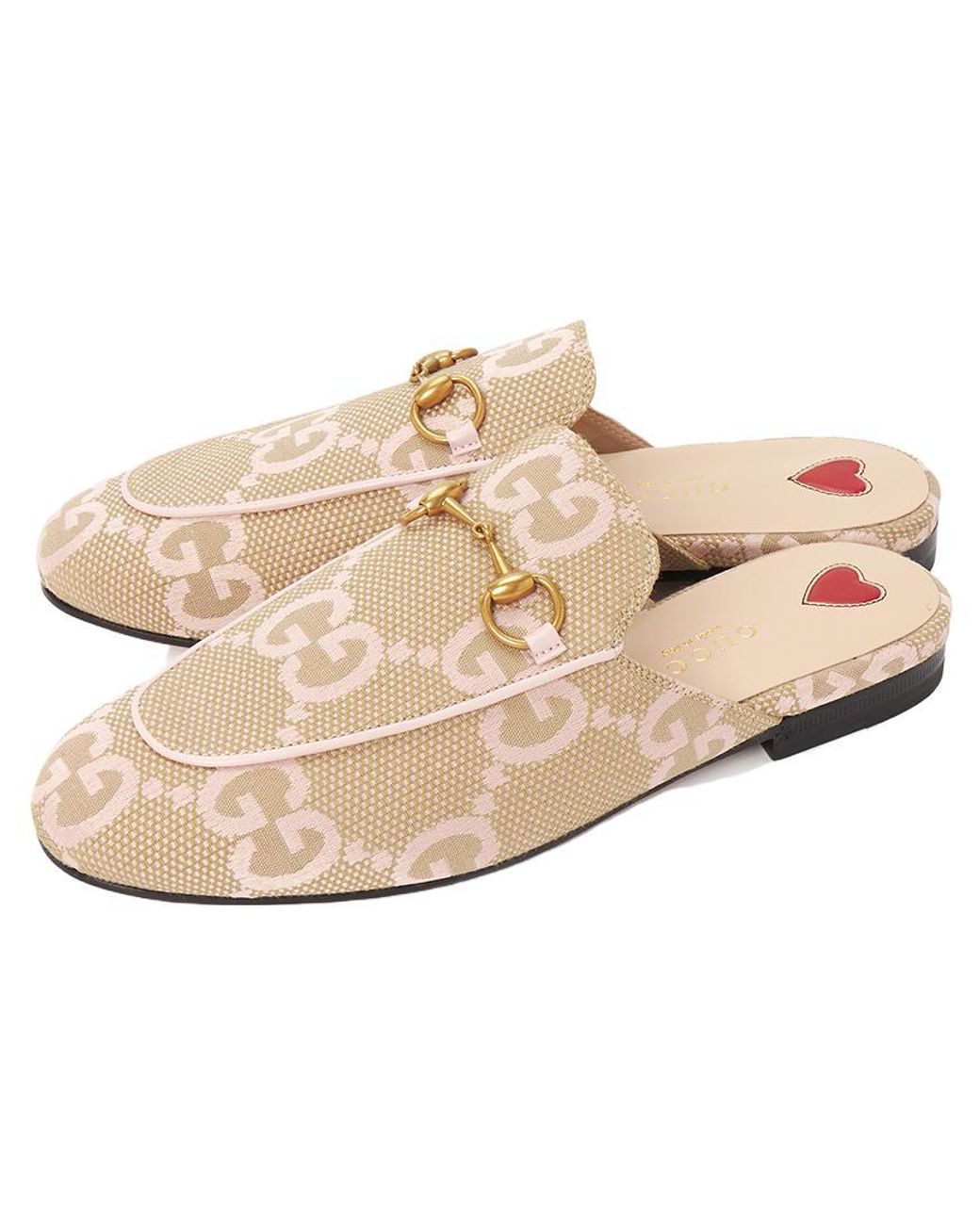 Gucci Natural (Wmns) Jumbo Gg Princetown Slipper Light'