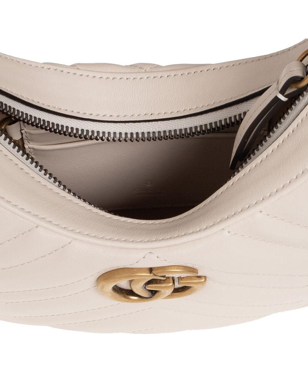 Gucci Natural (Wmns) Gg Marmont Half-Moon-Shaped Mini Bag 'Mystic'