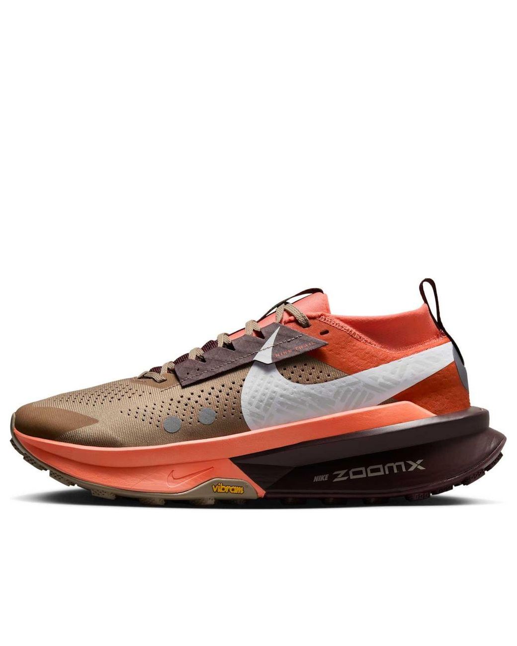Nike Red Zoomx Zegama 2 'Khaki Hyper Crimson Burgundy Crush' for men