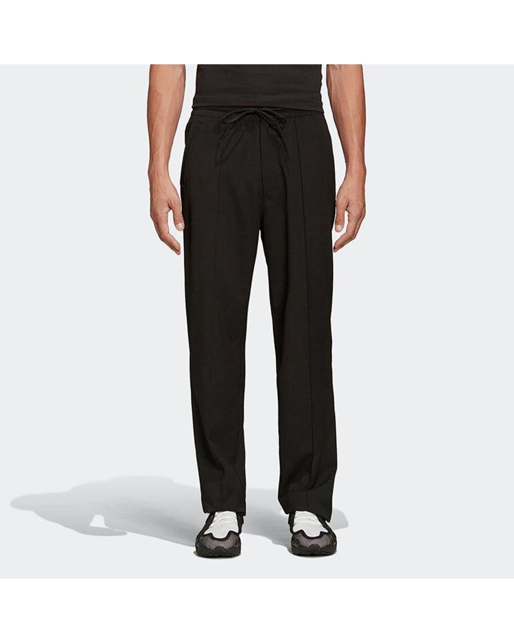 Adidas Black Y-3 Classic Refined Wool Stretch Slim Pants for men