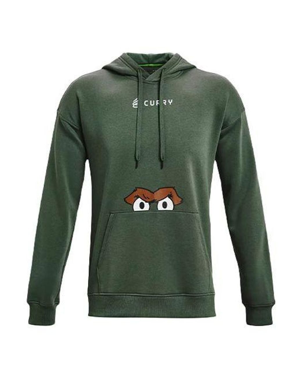 Under Armour Green Curry Oscar Grouchy Hoodie for men