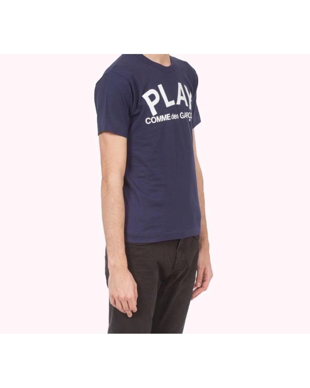 COMME DES GARÇONS PLAY Blue Play Logo Tee for men