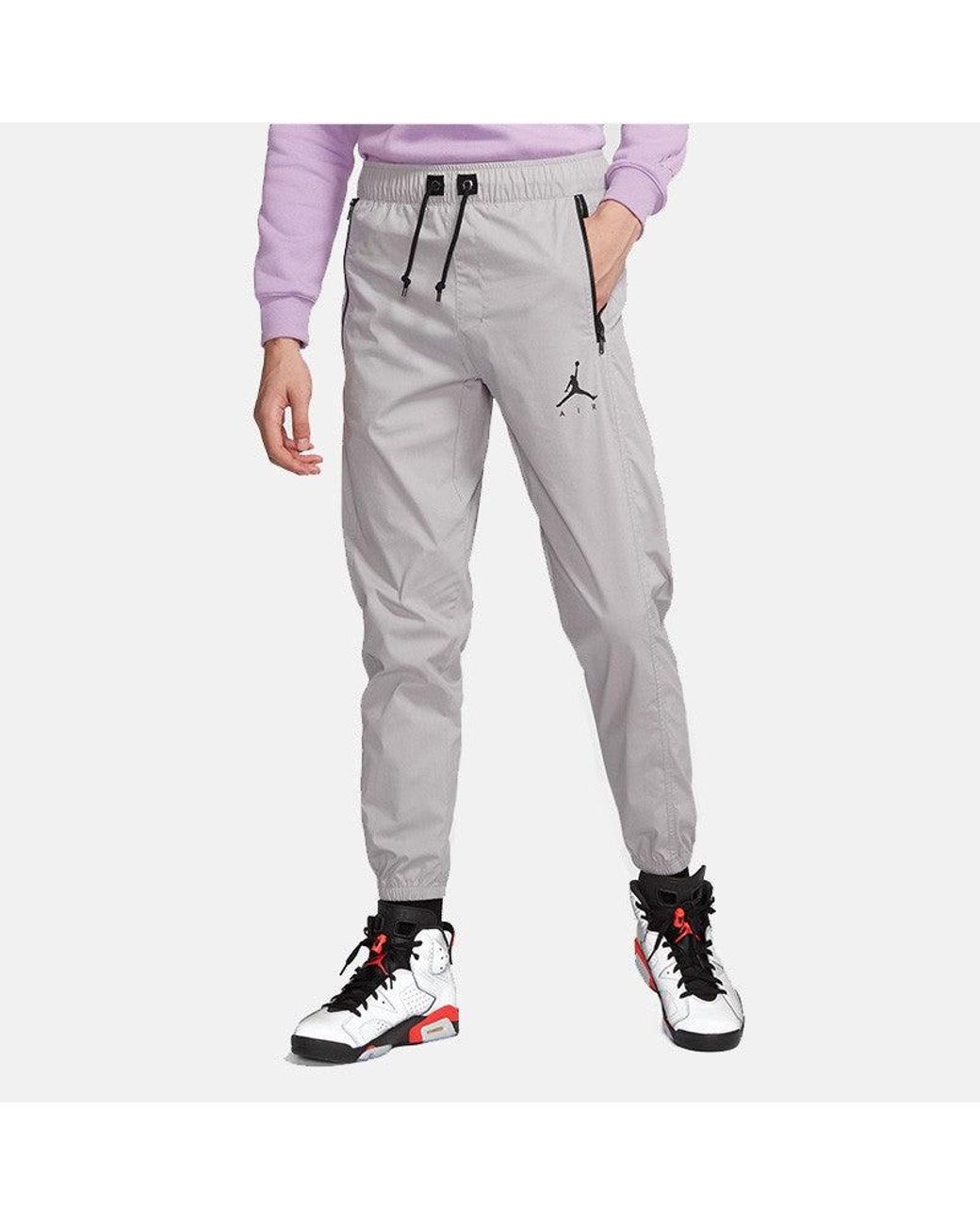 Nike Gray Jumpman Casual Woven Sports Pants for men