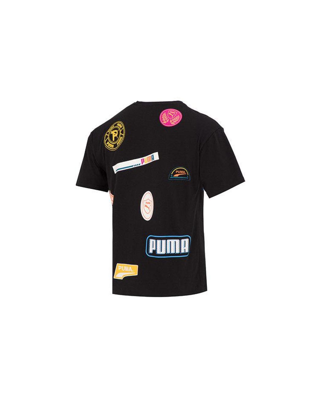 PUMA Black Mix Badge Logo Tee for men