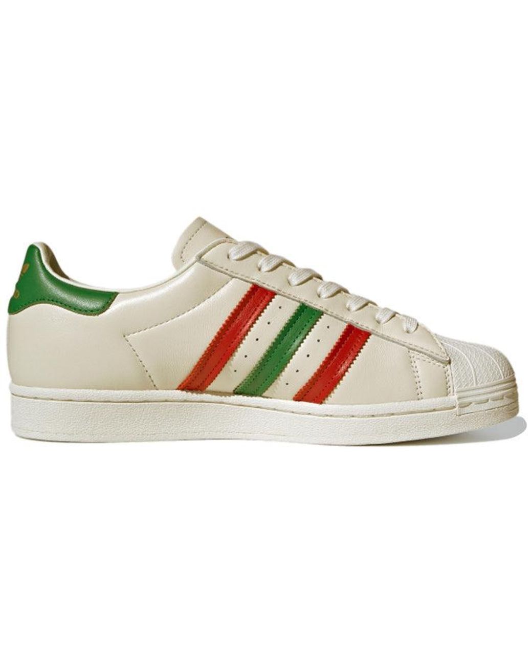 Adidas White Originals Superstar Shoes 'Off Scarlet' for men