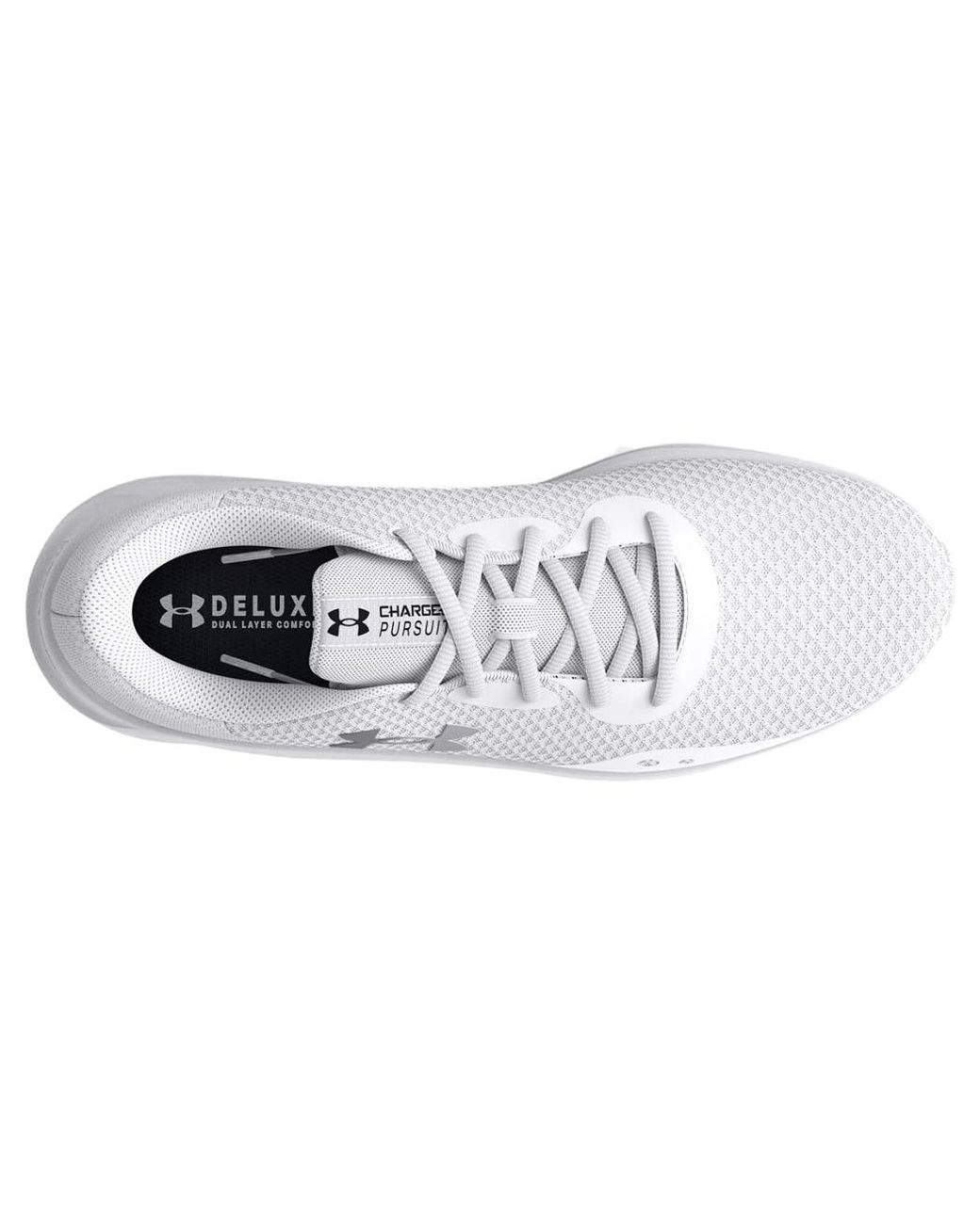 Under Armour White Charged Pursuit 3 Running Shoes Metallic for men