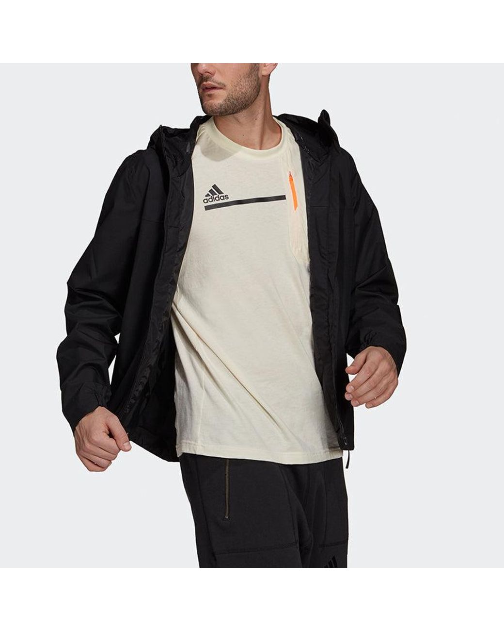 Adidas Black Performance Bsc 3-Stripes R.R. Jacket for men