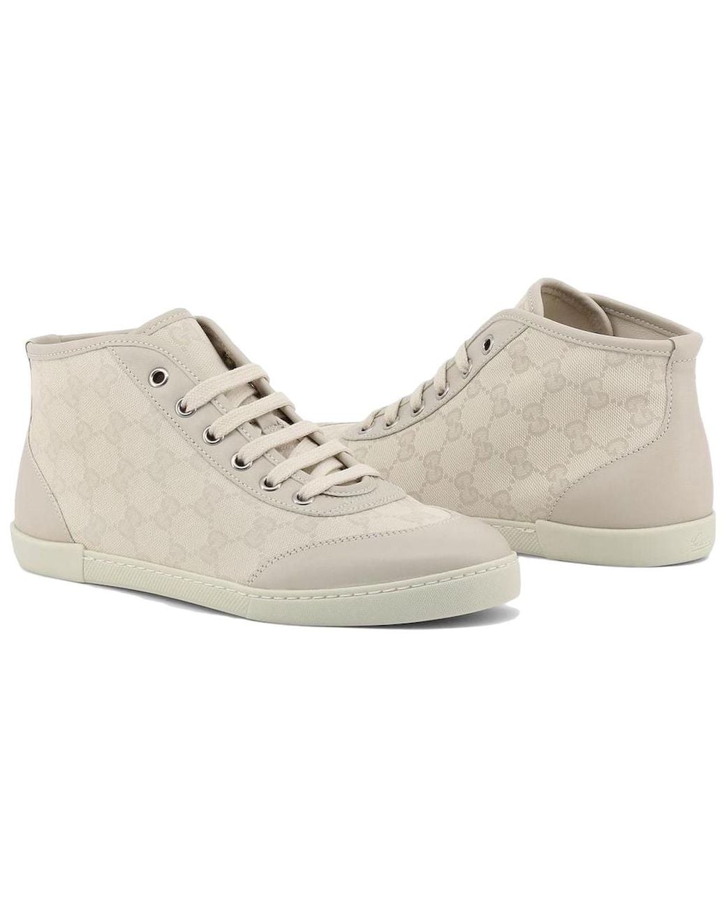 Gucci Natural (Wmns) Gg High 'Logo Print