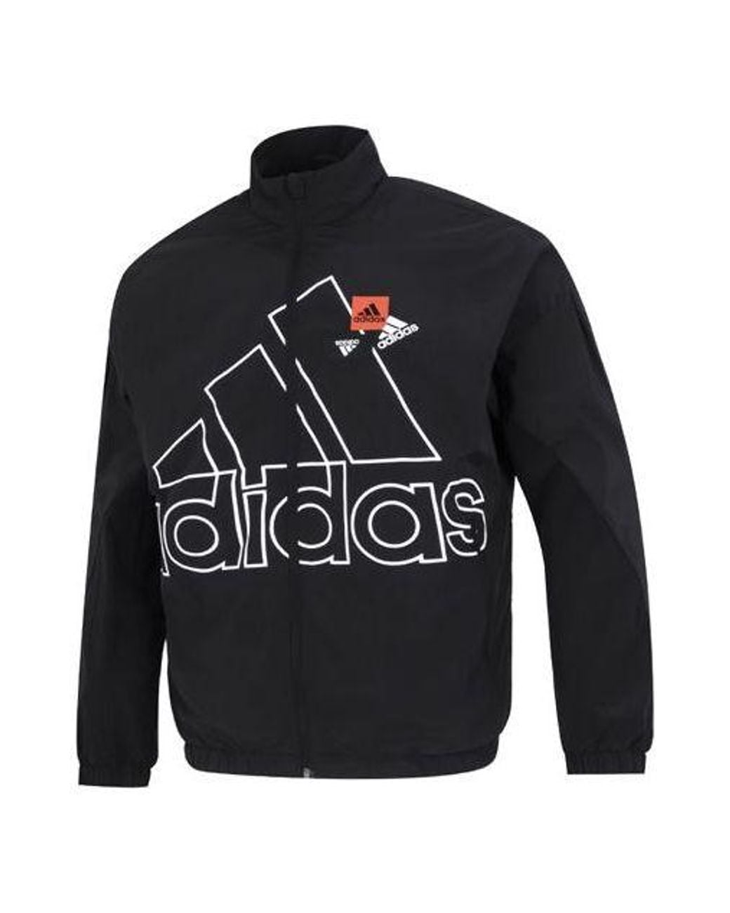 Adidas Blue Mh Bp3 Wvjkt Large Logo Athleisure Casual Sports Woven Jacket Autumn for men