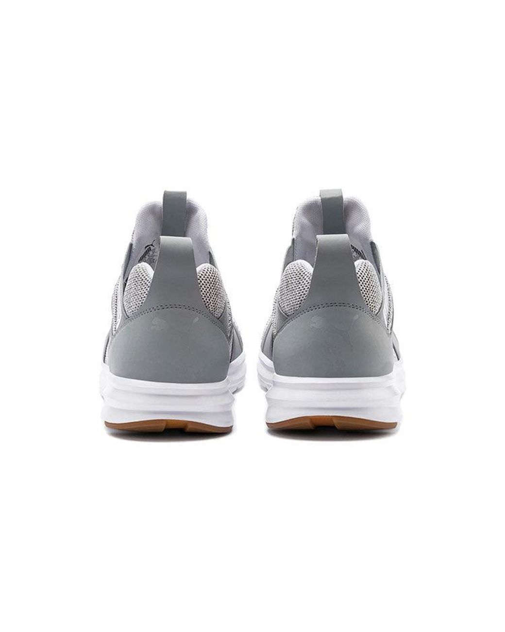 PUMA Gray Enzo Knit Low-Top Running Shoes for men
