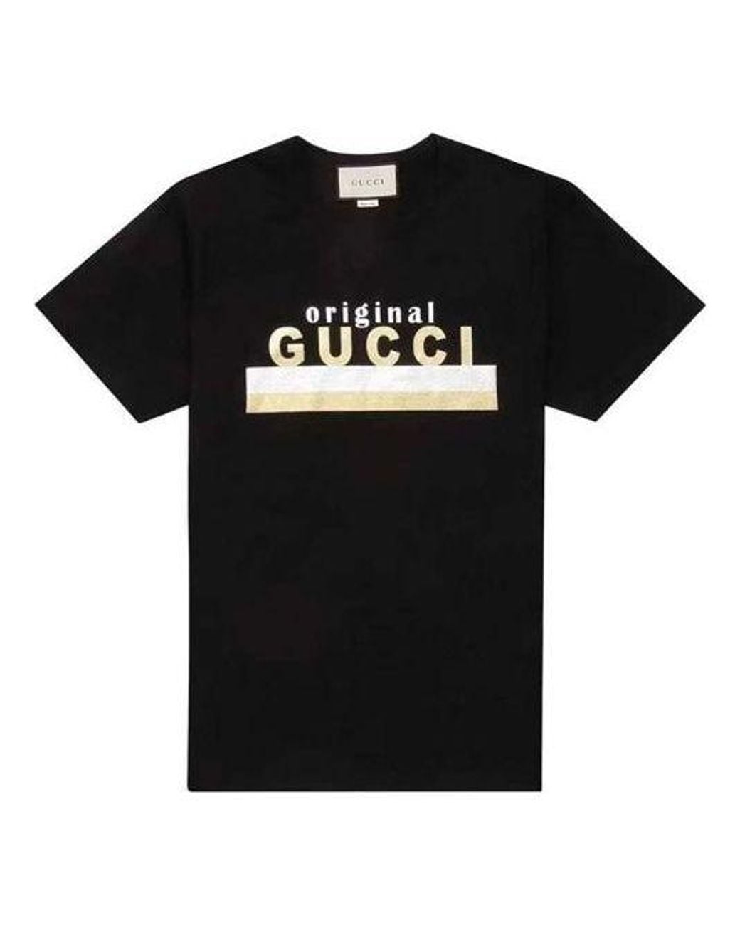 Gucci Black (Wmns) And Striped Letter Logo Short Sleeve For