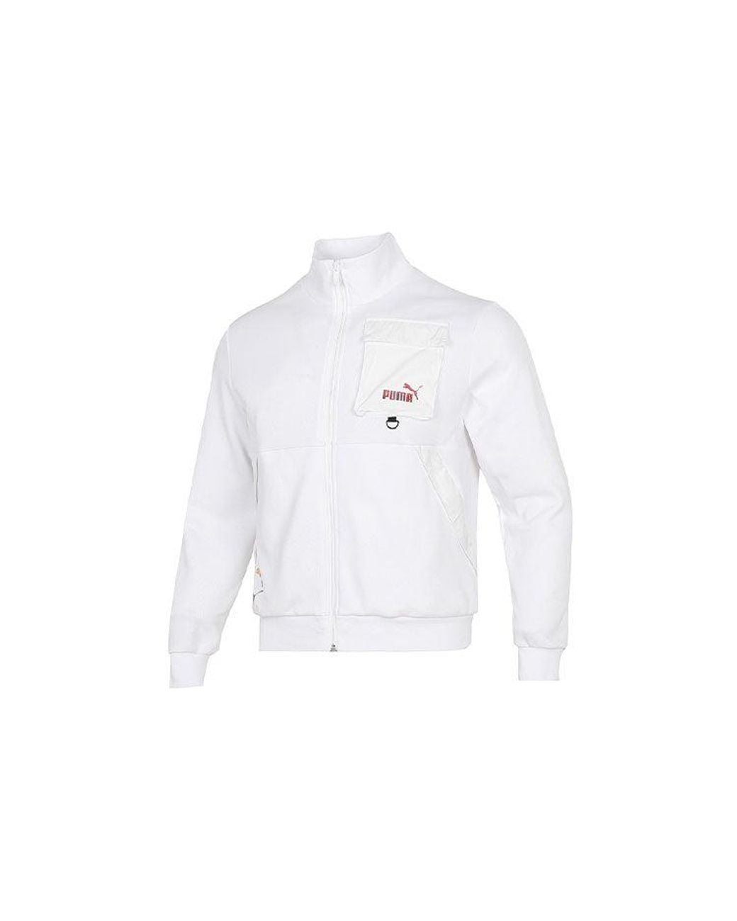 PUMA White Casual Pattern Loose Long Sleeves Jacket Couple Style for men