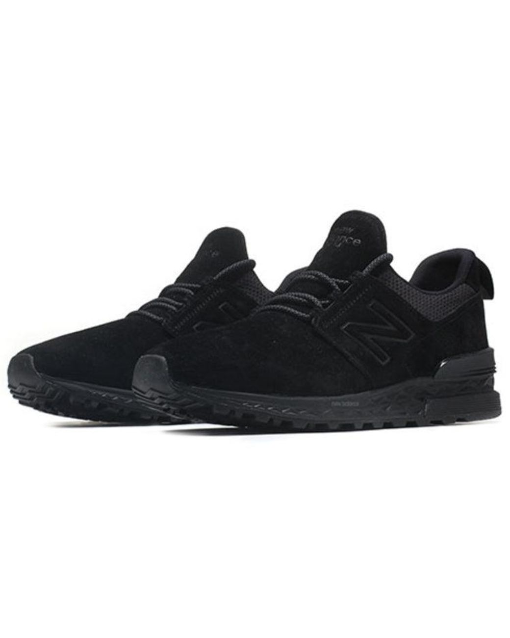 New Balance Black 574S Series Suede for men