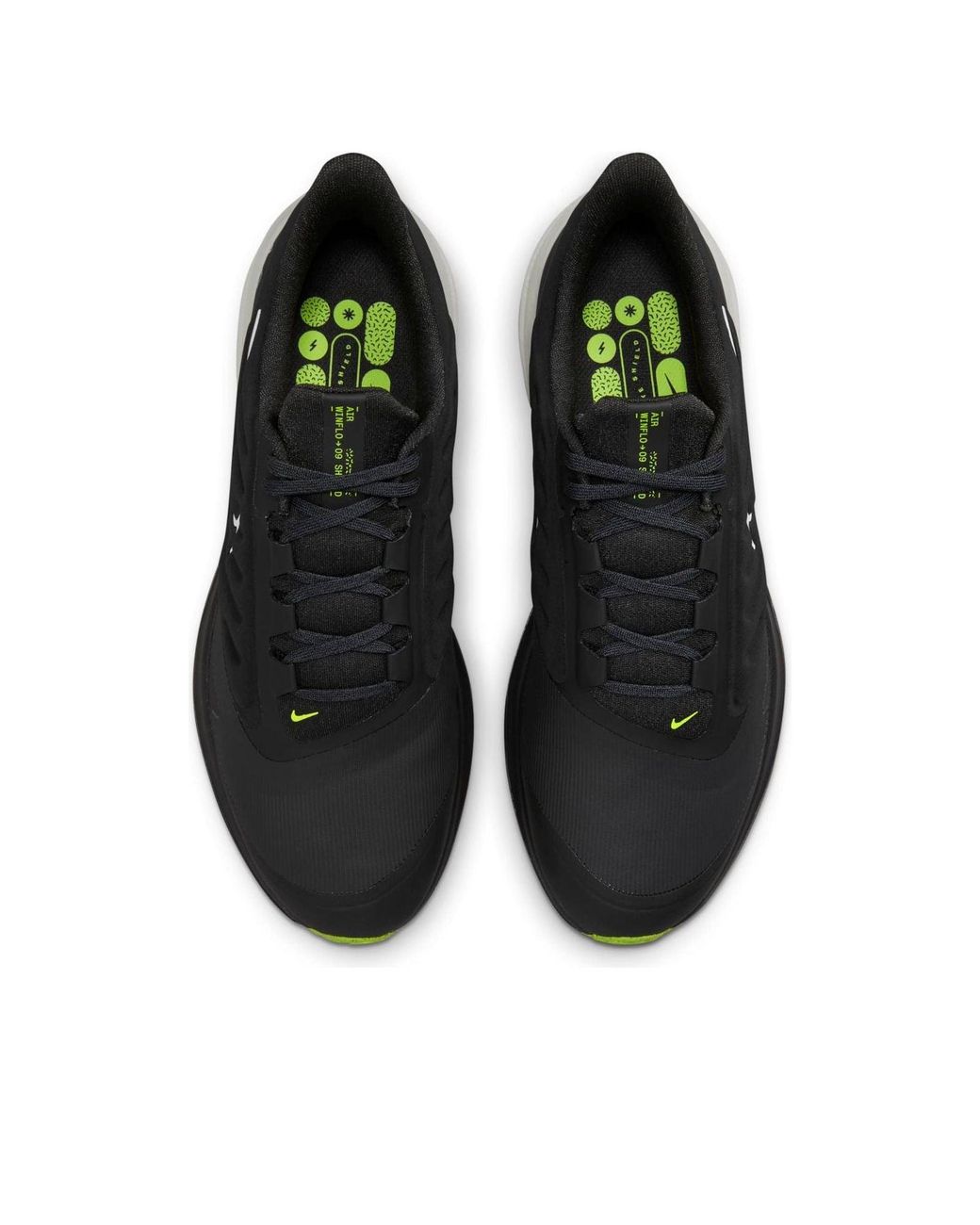 Nike Black Winflo 9 Shield Weatherised Road Running Shoes for men