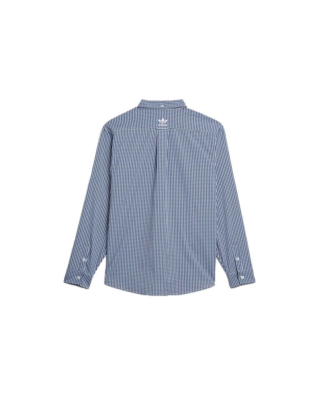 Adidas Blue Originals X Human Made Crossover Embroidered Long Sleeves Shirt for men
