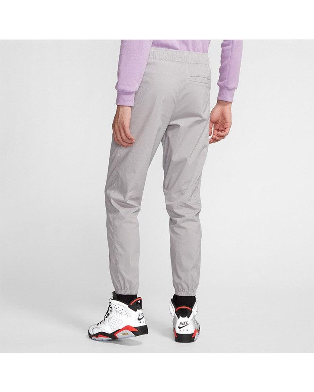 Nike Gray Jumpman Casual Woven Sports Pants for men