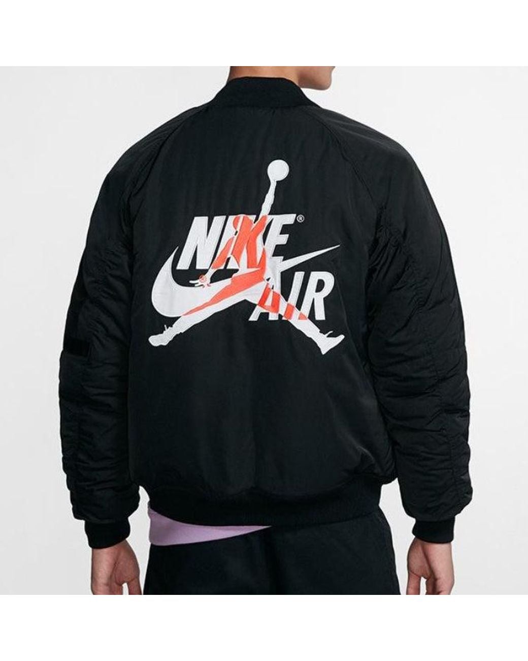 Nike Blue Wings Ma-1 Logo Printing Stay Warm Casual Jacket for men