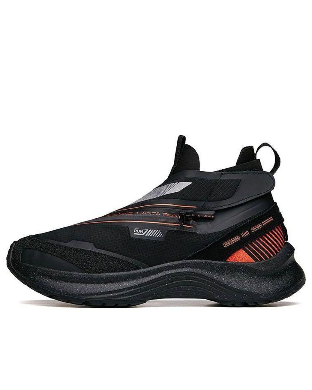 Anta Black Running Series Sneakers Leather for men