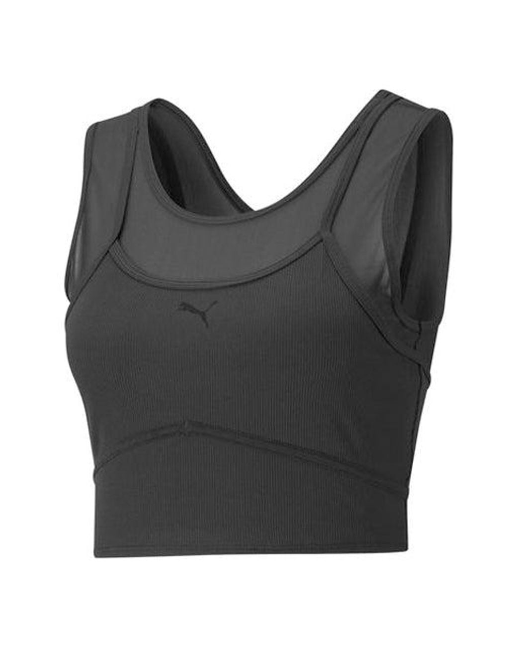 PUMA Gray (Wmns) Studio Layered Crop Top