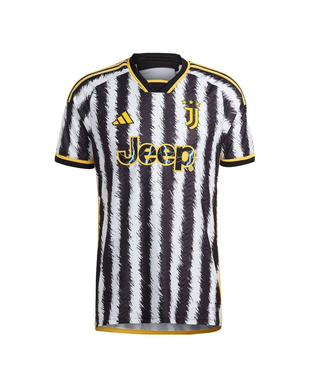 Adidas Black Juventus Authentic Home Shirt 2023 2024 Adults for men