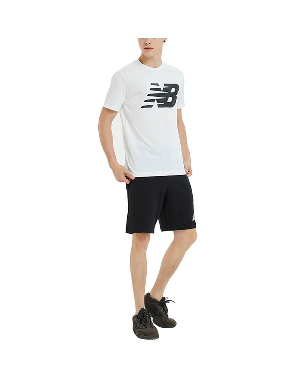 New Balance Black Basic Cotton Shorts for men