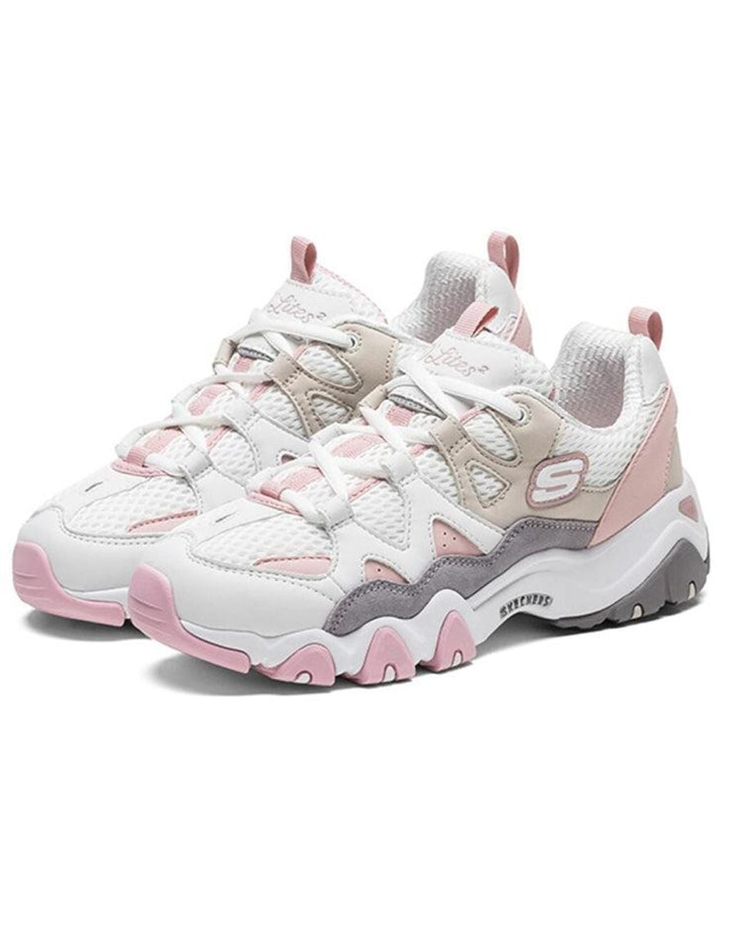 Skechers White (Wmns) D'Lites 2.0 Shoes