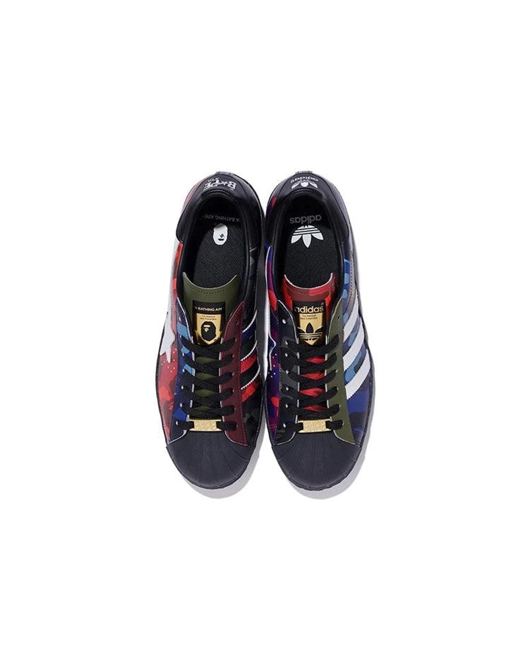 Adidas Blue X A Bathing Ape Superstar 'Mixed Camo' for men