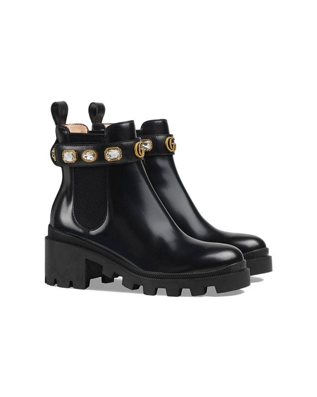 Gucci Black (Wmns) Ankle Boot With Belt Leather'