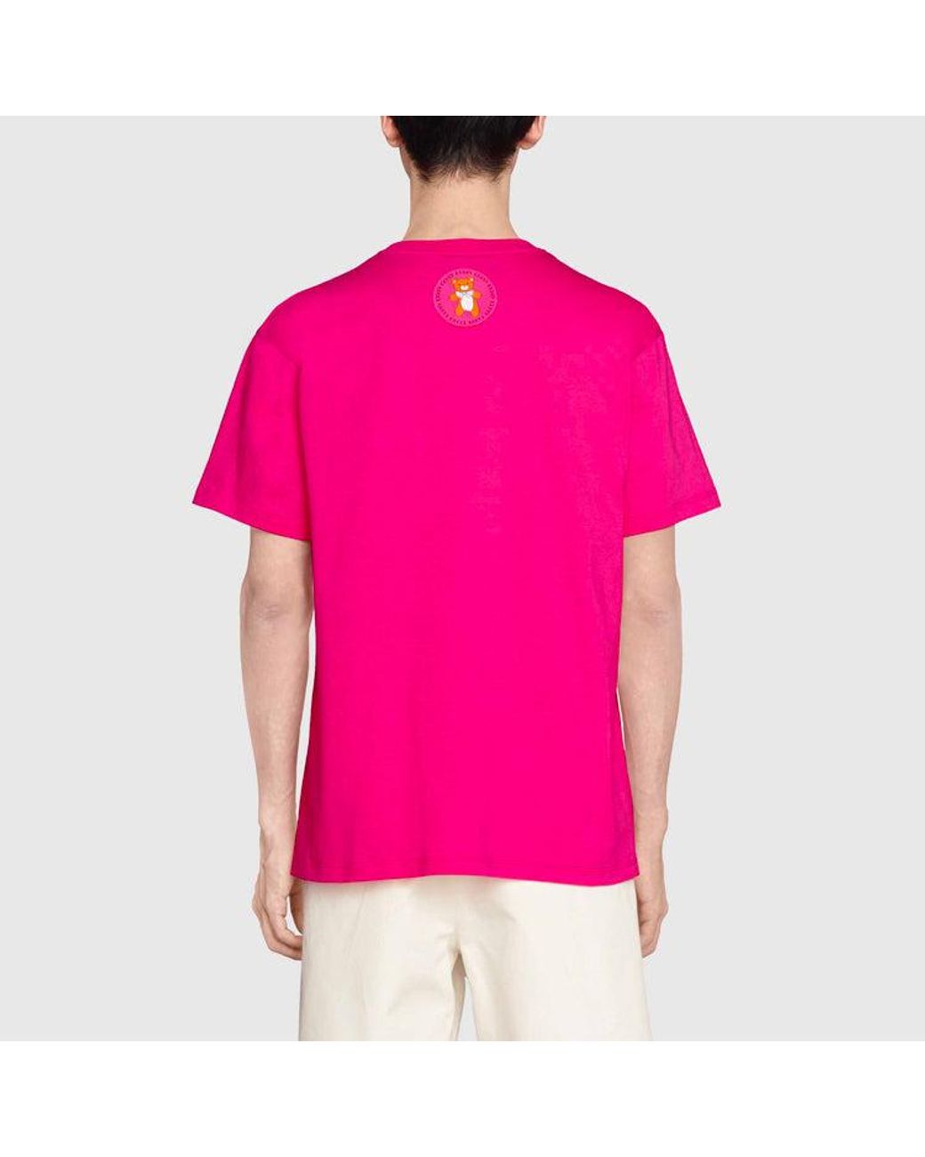 Gucci Pink Kai X Crossover Ss21 Loose Round Neck Short Sleeve for men