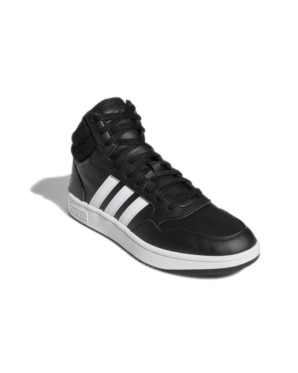 Adidas Black Hoops 3.0 Mid Classic Vintage Shoes 'Core' for men