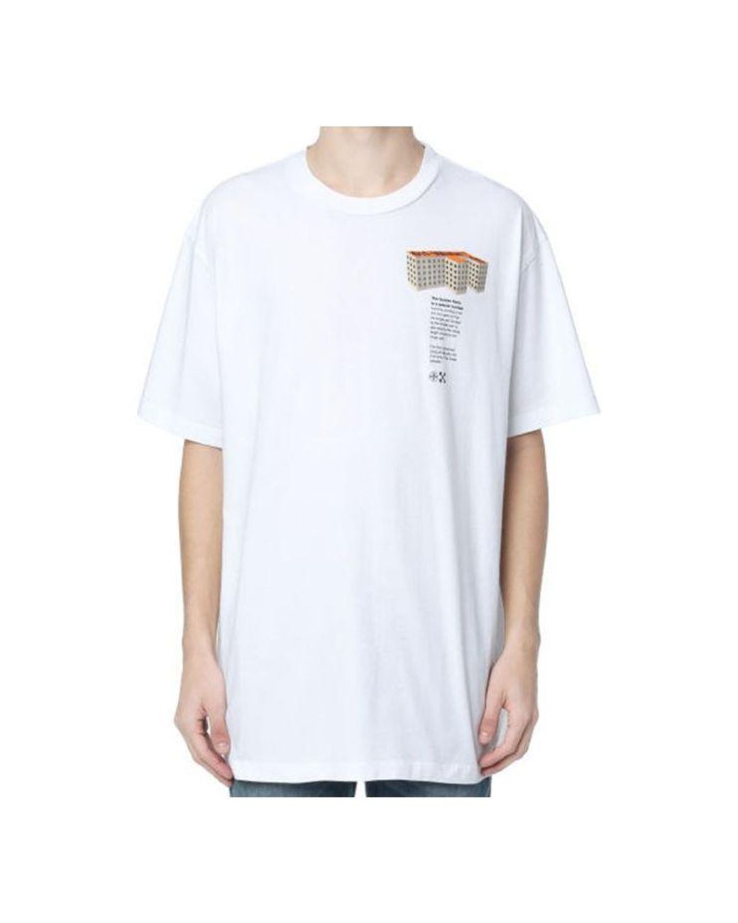 Off-White c/o Virgil Abloh White Ss20 Rationalism Print Short-Sleeved Oversized for men