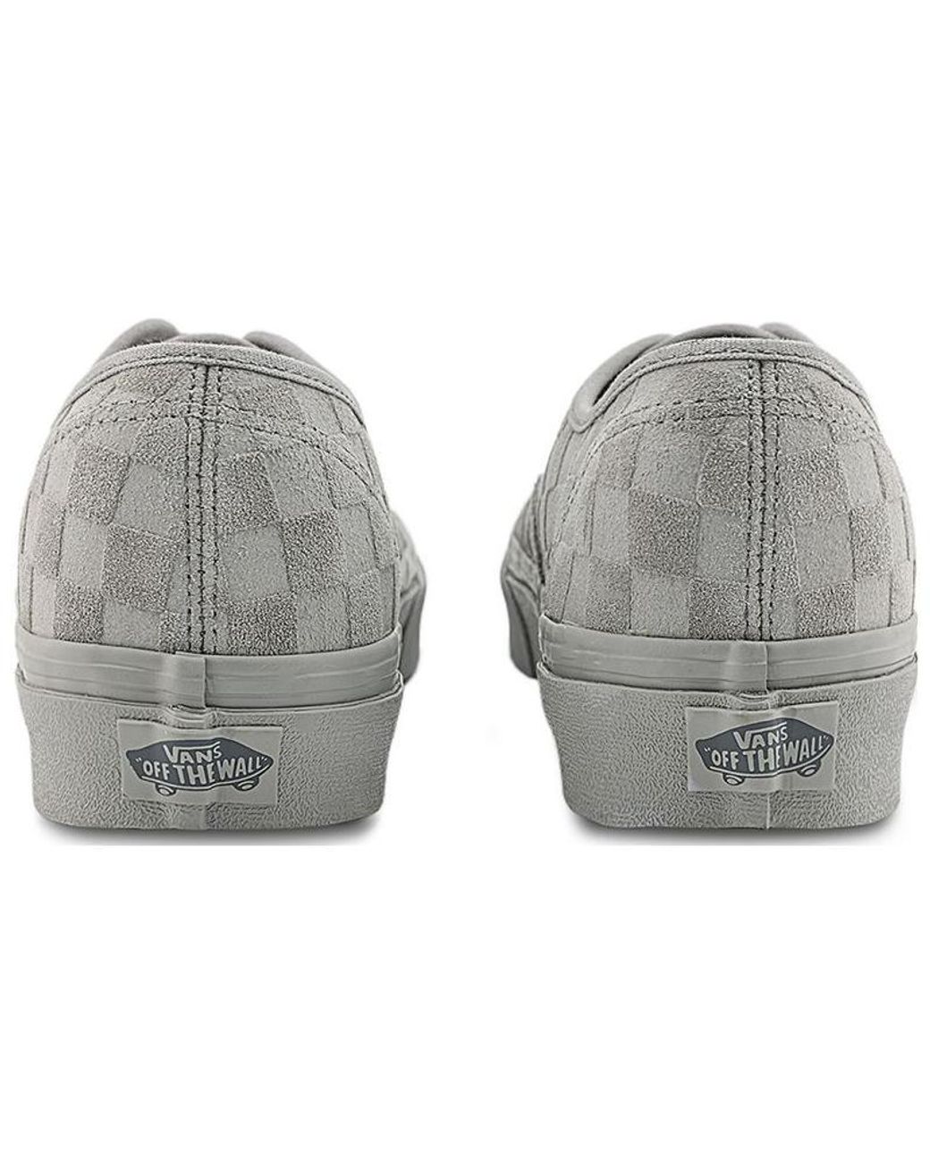 Vans Gray Authentic 'Mono Checkerboard' for men