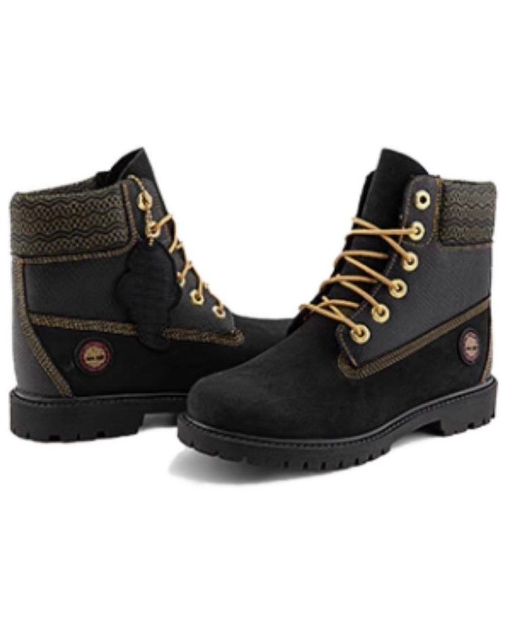 Timberland Black (Wmns) Lunar New Year 6 Inch Lace Up Boots Nubuck'