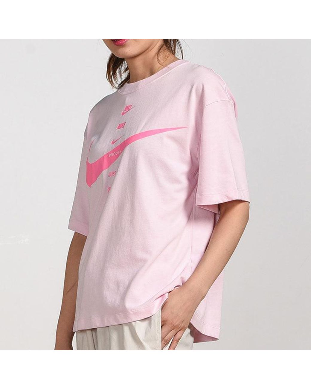 Nike Pink (Wmns) Sportswear Short Sleeve Crop Tee
