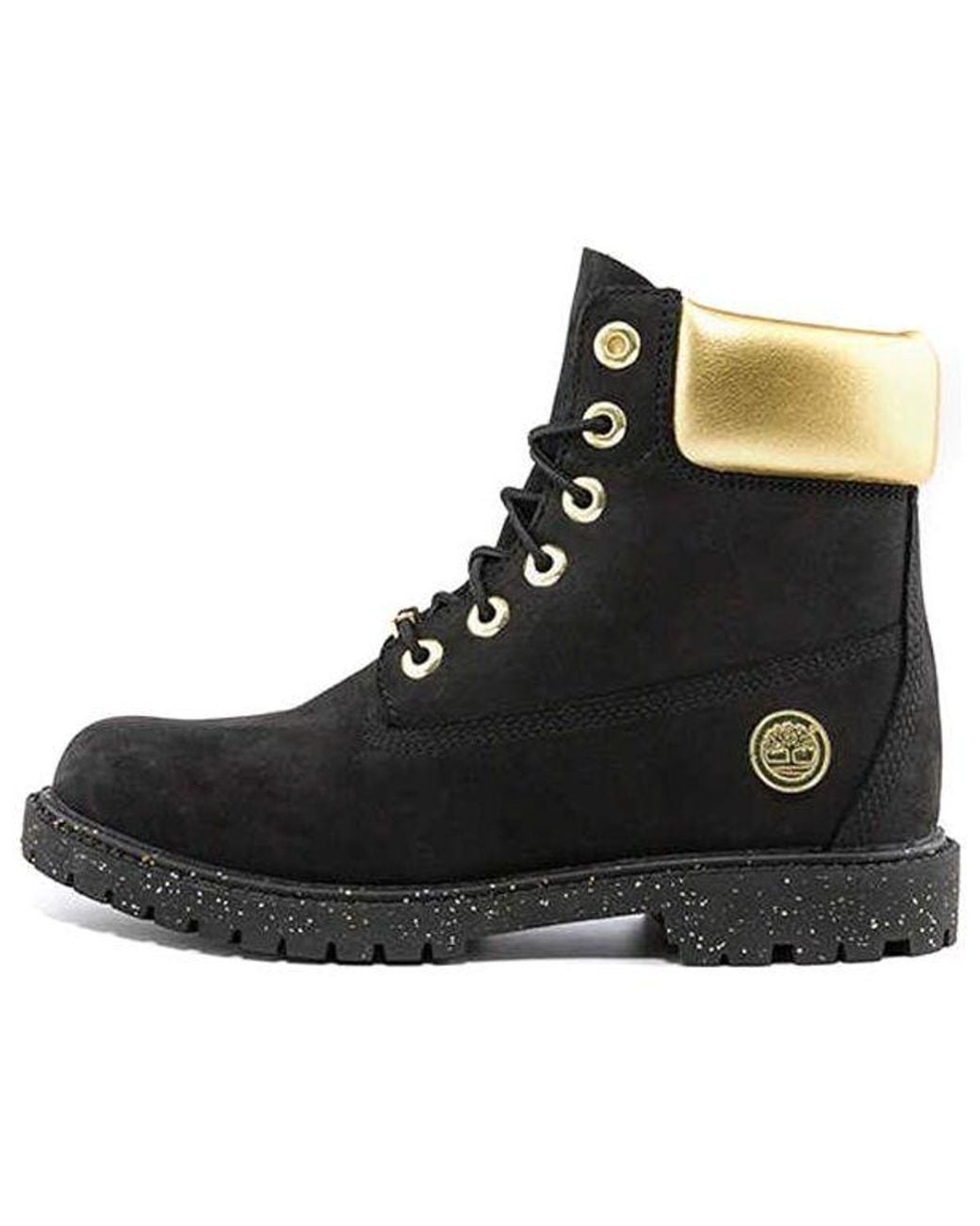 Timberland Black (Wmns) Heritage 6 Inch Waterproof Boots Nubuck With'