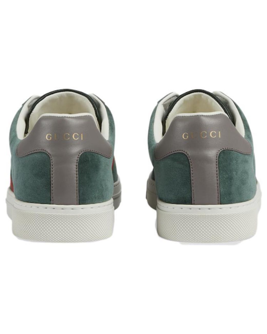 Gucci Green Ace Velvet Sneakers for men