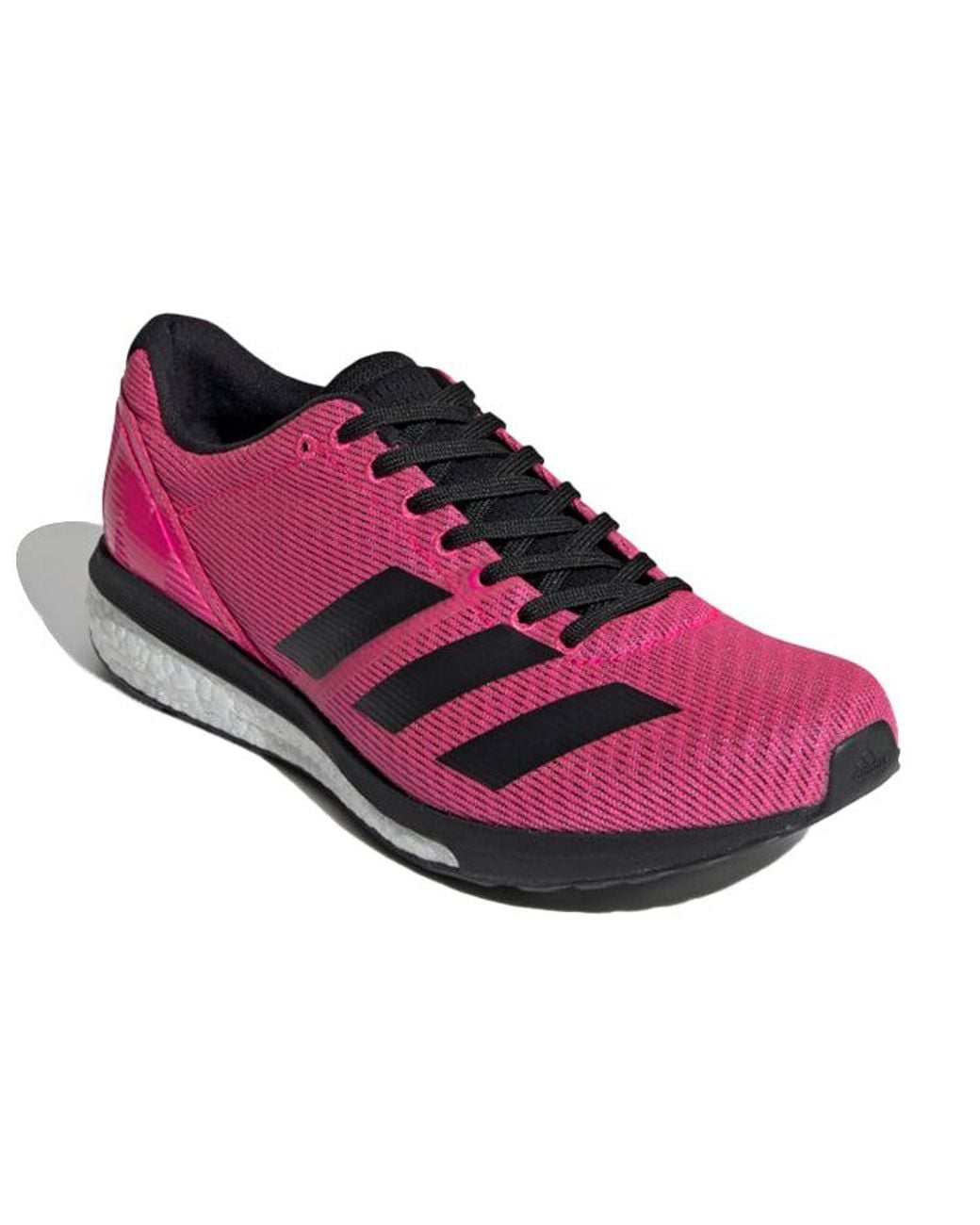 Adidas Pink Adizero Boston 8 Wide 'Shock' for men