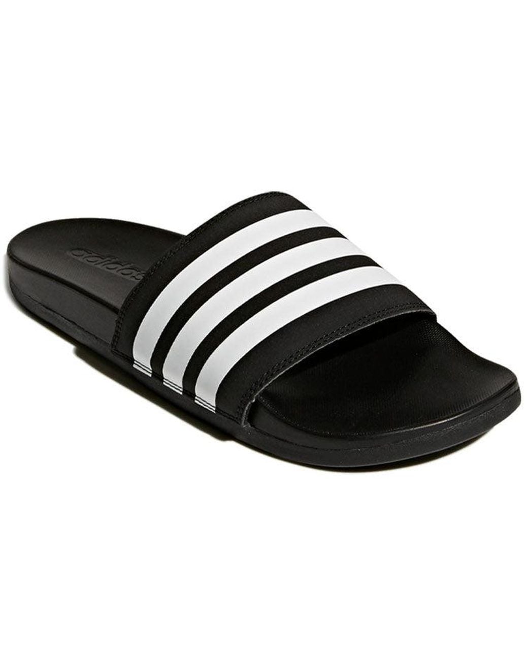 Adidas Black Adilette Cloudfoam Plus for men