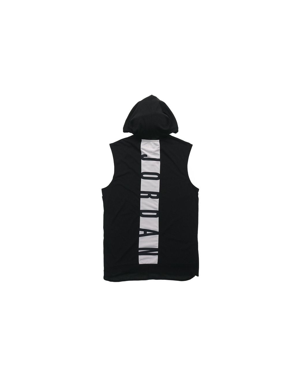 Nike Black Air Dri-Fit Back Alphabet Printing Hooded Vest for men